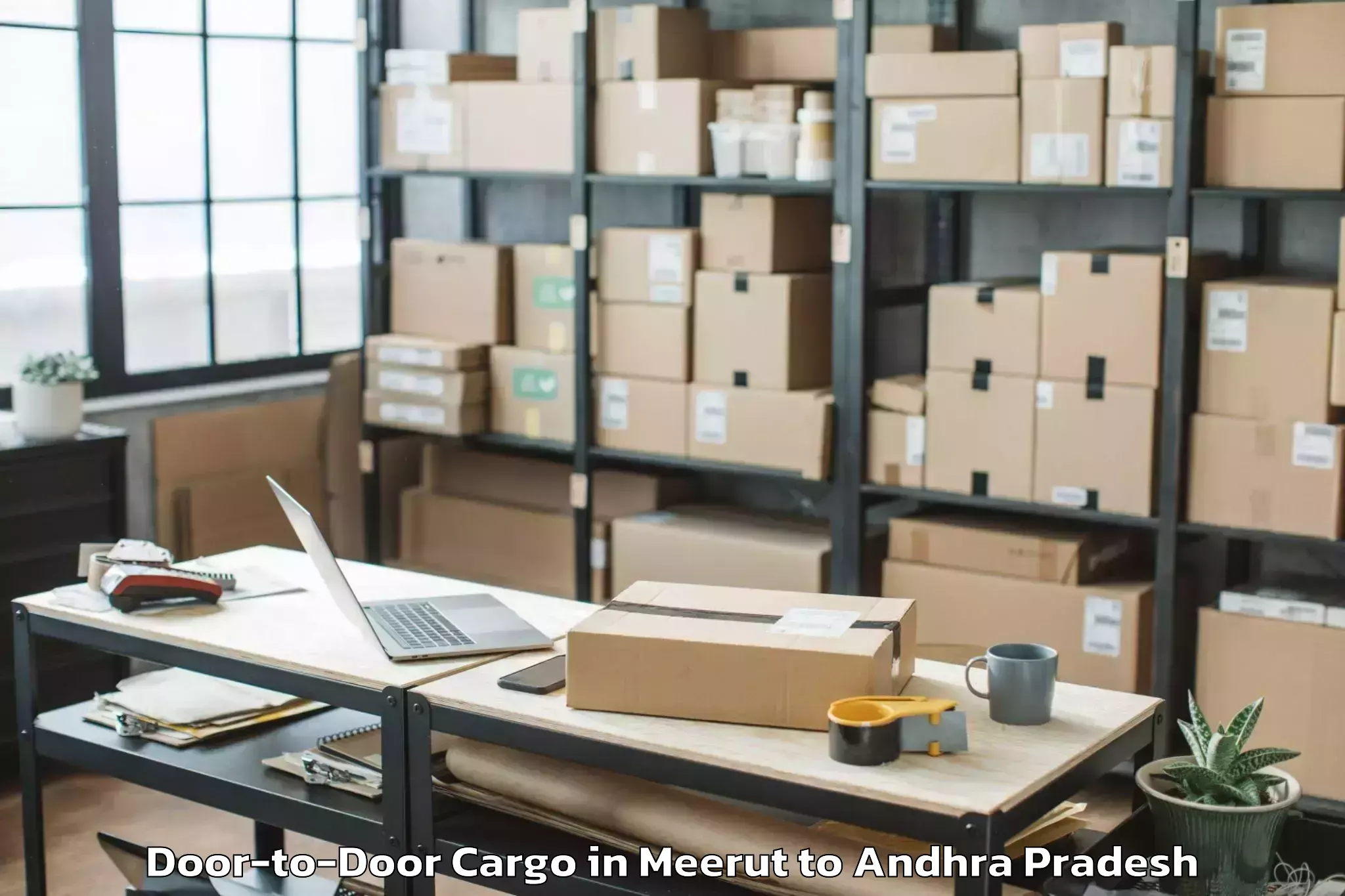 Hassle-Free Meerut to Pedapadu Door To Door Cargo